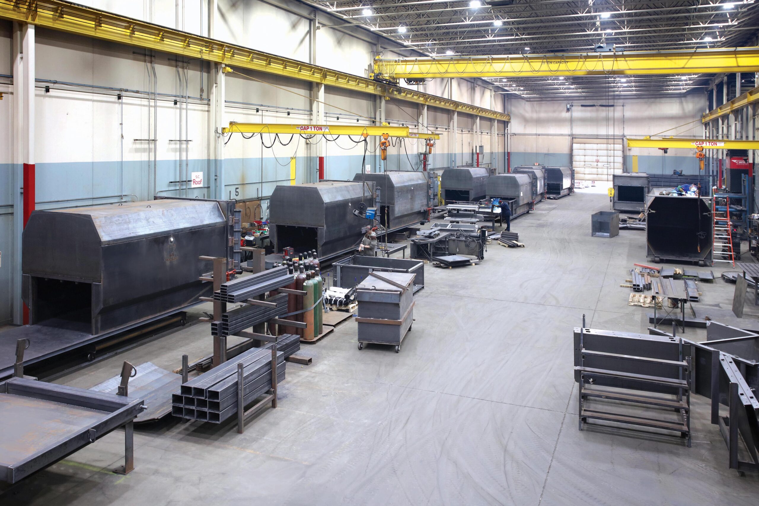 Ace Equipment Company factory floor in Antigo, Wisconsin.
